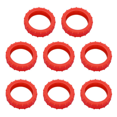 8 Pcs Suitcase Wheel Covers Luggage Wheels Protector Cover-Red