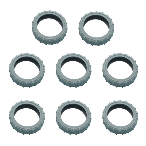 8 Pcs Silicone Luggage Wheels Protector Suitcase Wheels-grey