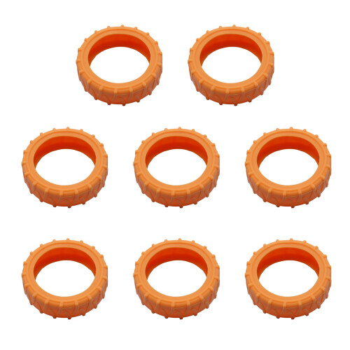 8 Pcs Silicone Luggage Wheels Protector Suitcase Wheels-Orange