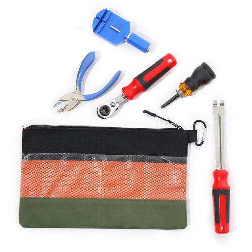 Oxford Cloth Tool Bag Drill Bit Screws Nails Organizer-Red 1