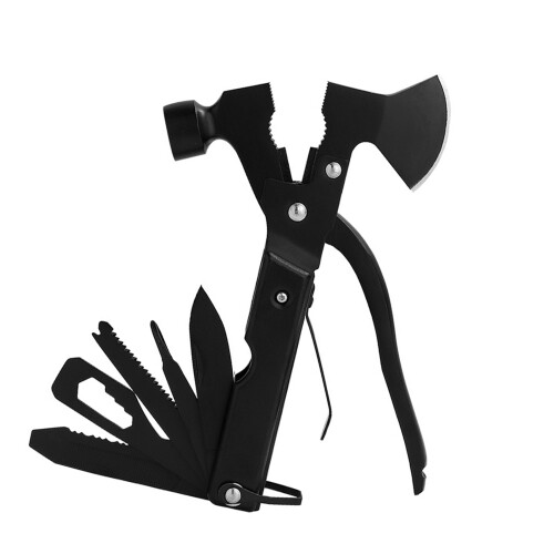 13 Tool In 1 Foldable Axes Hammer Stainless Steel Multi-Black