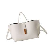 Women Bag Korean Styles Shoulder Bag Solid Color-Beige