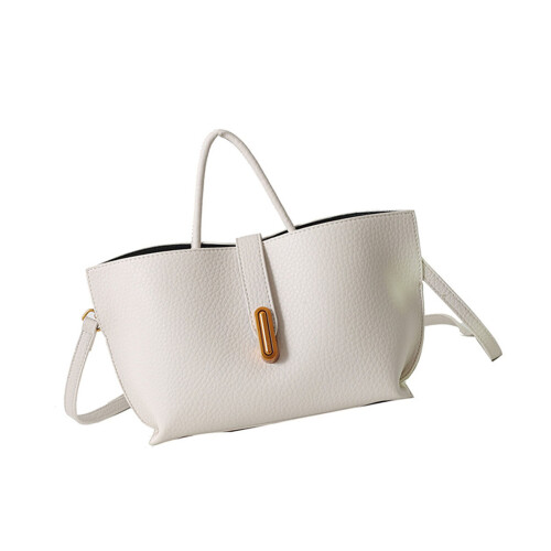 Women Bag Korean Styles Shoulder Bag Solid Color-Beige