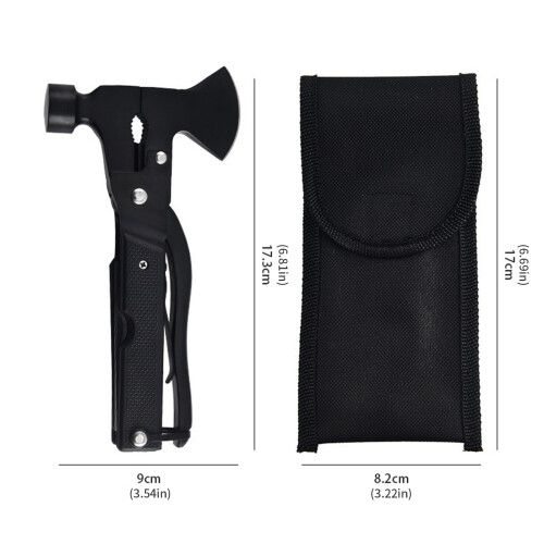 Sturdy Stainless Steel Folding Axes Hammer Multi Tool 13-Red 1