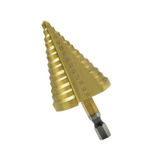 Hexagonal / Round Shank Straight Grooves Black-Hex Handle Gold
