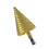 Hexagonal / Round Shank Straight Grooves Black-Hex Handle Gold 1