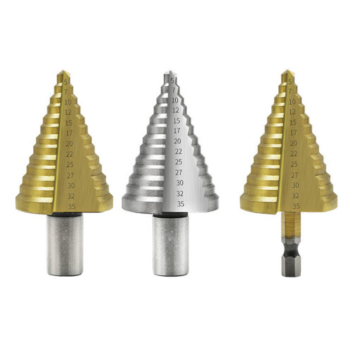 Hexagonal / Round Shank Straight Grooves Black-Hex Handle Gold 1