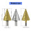 Hexagonal / Round Shank Straight Grooves Black-Hex Handle Gold 4