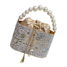 Women Evening Bag Chain Strap Shoulder Crossbody Bag-Silver