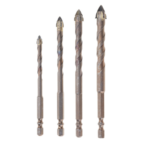 6/8/10/12mm Tile Bit Spades Drill Bit Set High Hardness-4 in 1