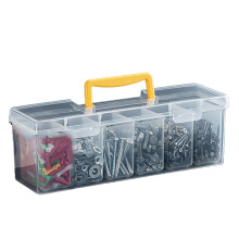 Compact Tool Organizer Case Transparent Design Removable-Yellow