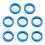 8 Pcs Suitcase Wheels Protector Cover Silicone Luggage-Blue 1