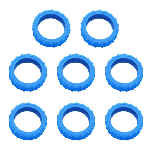 8 Pcs Suitcase Wheels Protector Cover Silicone Luggage-Blue