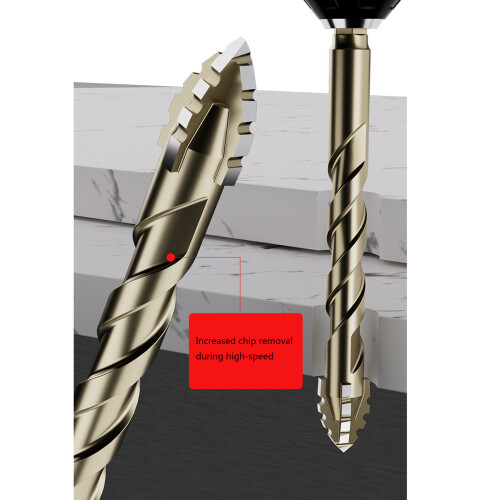 Four-edged Serrated Eccentric Drill Bits Drilling Tool-10mm 2