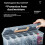 Compact Tool Organizer Case Transparent Design Removable-Yellow 3