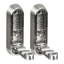 Wandhaken aus Metall mit faltbarem Design für-Gebürstetes Nickel