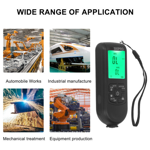 Digital Paint Thickness Gauge HW 300PRO 0-2000um for Vehicle Coating Testing 2