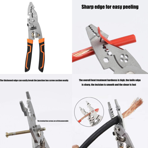 Ergonomische Abisolierzange mit gebogenem Griff und präziser 1