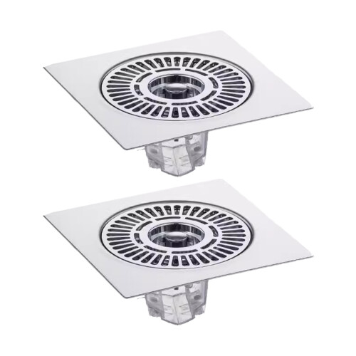 Passoire de sol en acier inoxydable,-argent brillant