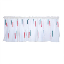 Cortina de varão com bordado requintado, em poliéster acetinado e sedoso, ideal para decoração de sala de estar e quarto. Tecido voile