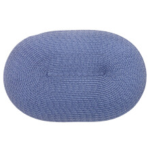 Decorative Braided Dining Mat for Table, Anti Wrinkle Waterproof Placemat Hand Made PP Woven Round Mat Durable Heat Resistant Surface, Non Skid