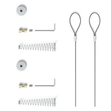 Loquets de porte en alliage à revêtement noir robuste, ensemble