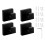 Ensemble de supports de clips de crochet à ventouse, 4-Noir 1