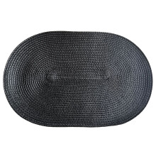 Woven Table Mat for Dining Room, Washable Braided Oval Placemat Set of 1, Easy Care Heat Resistant Place Mat for Kitchen Table Decor, Durable