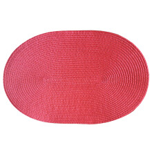 Easy Clean Placemats Oval, Durable Woven Washable Braided Table Mat Handmade PP Protector, Shining Place Mats Heat Resistant Non-Slip Mat for Dining