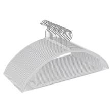 Organisateur de placard en plastique robuste, cintres antidérapants pour costumes avec design profilé pour les épaules, acier de haute qualité