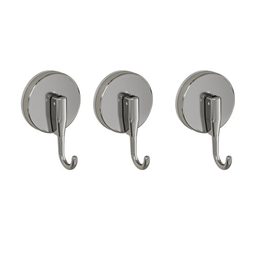 3pcs Space Saving Suction Cup Hook Quick Mount Wall Hook-grey