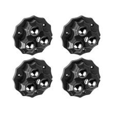 4Pcs Self Adhesive Furniture Casters 360 Swivels-Black