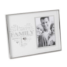 Heartfelt Moments 6'x4' Photo frame with Heart Shape Sentiment Script - Family