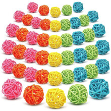45Pcs Rattan Balls Color Decor Decorativo Vaso Filler Tavolo Decorazione di Nozze per Baby Shower Festa di Compleanno, 1,6 Pollici