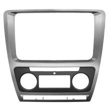 2Din Car Stereo Radio Fascia för Octavia Auto AC 2010-2013 Dashboard Video DVD-Spelare Panel Ram Montering Trim