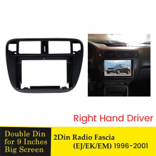 9-Zoll-2-DIN-Autoradio-Blende für (EJ/EK/EM) 1996-2001 Video-MP5-Player-Panel-Rahmen-Dash-Montage-Kit RHD