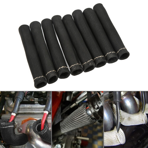 Durable Fiberglass Spark Plug Boot Heat Protector Set 8pcs for Engines 1
