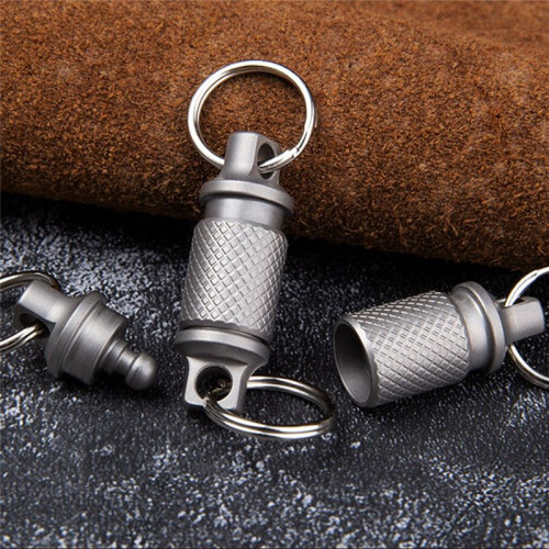 Titanium Quick Release Swivel Keychain, Pull Apart Detachable Keychain Heavy Duty Car Key Holder 2Pcs 1