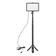 RGB Video-Lichtset, 10-stufig dimmbar, USB-LED mit Stativ, 19,2 x 12,7 cm