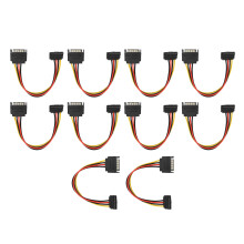 10er-Pack SATA-Kabel, 15-polig, 90-Grad-Stecker