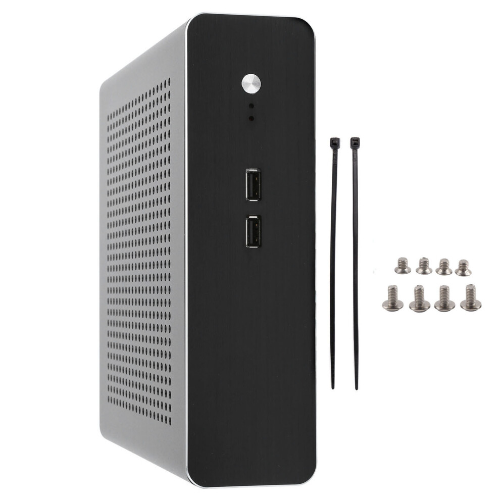 Stylish Mini Itx Case, Full Aluminum Construction Ensures Optimal Heat Dissipation And Durability, Compatibility Accessories And Cable Manageme Silver 9147006030882