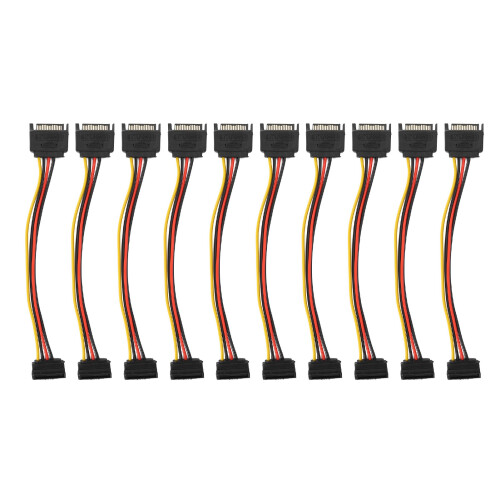 10er-Pack SATA-Kabel, 15-polig, 90-Grad-Stecker 1
