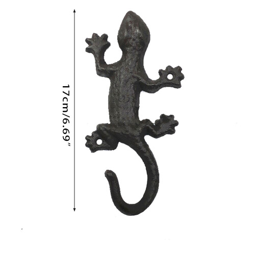 6.69In Coat Hook Lizard with Design Metal Wall Mount Hook for 1