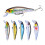 5 Stück ABS Angelköder 8,5cm 9,2g Hardbaits mit Drillinghaken 2