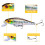 5 Stück ABS Angelköder 8,5cm 9,2g Hardbaits mit Drillinghaken 1