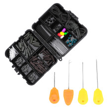 Juego de accesorios de pesca para la pesca de carpas. Fundas antienredos. Caja de pesca de material de alta calidad con separadores. Aplicabilidad