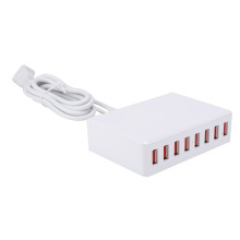 10-Port Multiple USB Charging Station, Rapid Charging Technology for Safe Efficient Power Distribution, Fire-Resistant Material Ideal for Travel Home