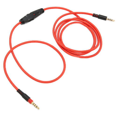 Καλώδιο ήχου Aux για HyperX Cloud Alpha, Αποσπώμενο στερεοφωνικό καλώδιο με ενσωματωμένο 2