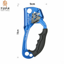 Climbing Hand Ascender, Stainless Steel Cam For Single Rope Technique Climbing, Ergonomic Rubber Handle, High Strength Aviation Aluminum Magnesium