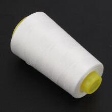 4 Stück Overlockgarn, weiß, Premium-Polyester,